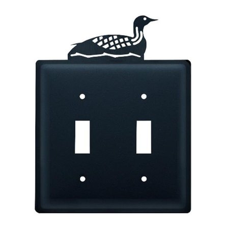 VILLAGE WROUGHT IRON Village Wrought Iron ESS-116 Loon Switch Cover Double - Black ESS-116